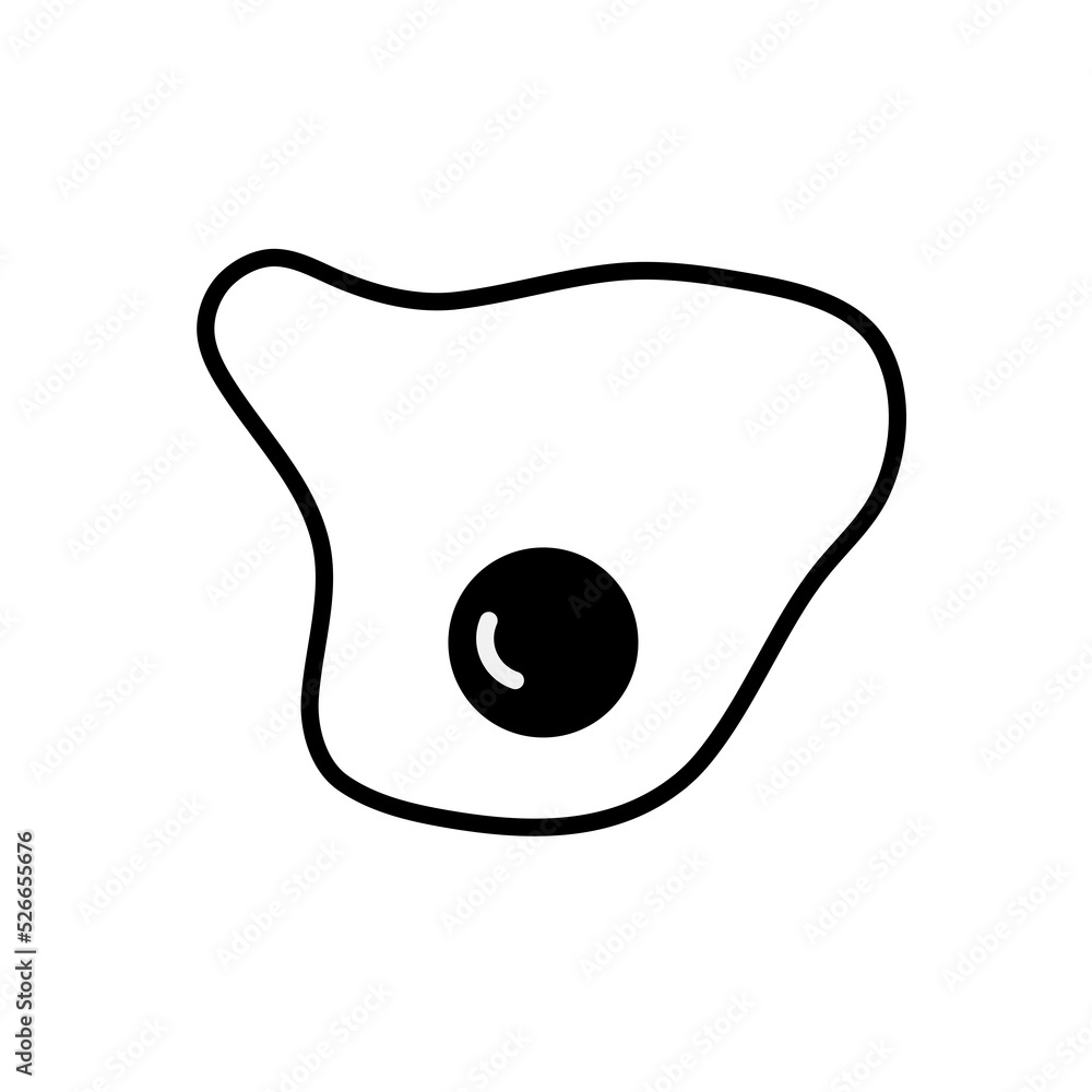 fried egg icon with simple design fried egg icon with simple design