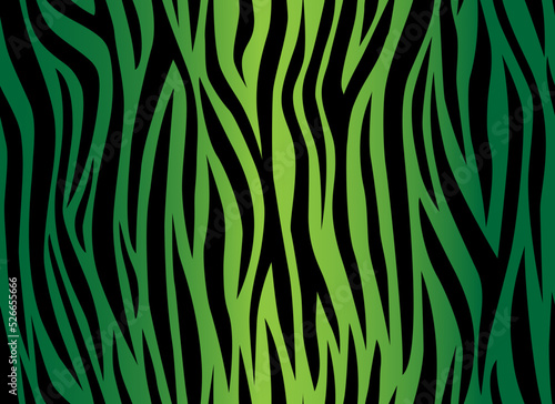 Zebra green abstract seamless pattern.Animal design. Striped repeating background. Vector printing for fabrics, posters, banners. 