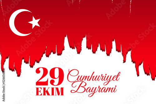 background design of 29 ekim turkish republic day, turkish holiday or festival of proclamation day on 29 october every year photo