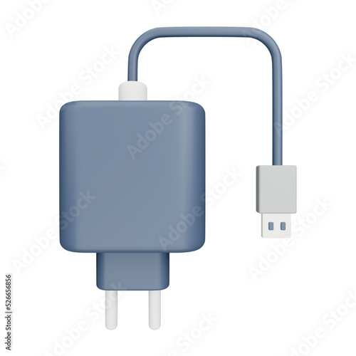 Charger 3d rendering isometric icon.