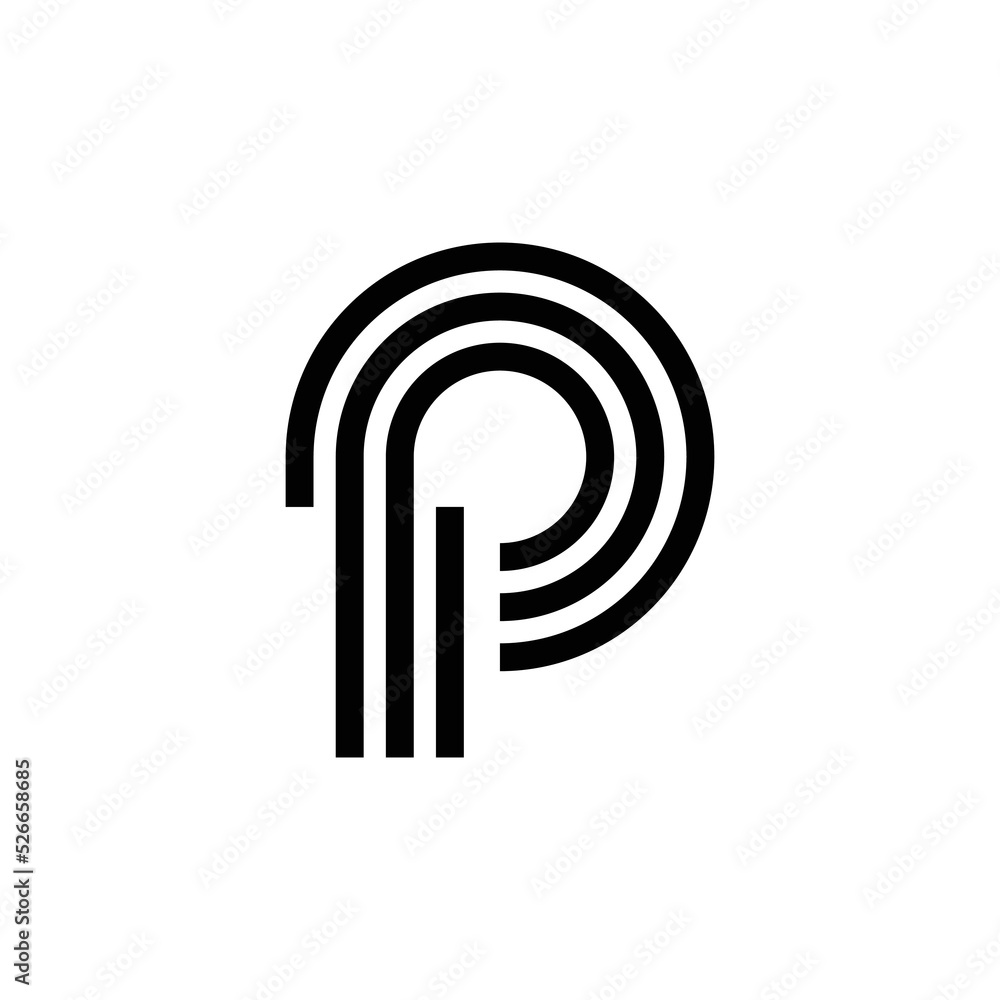 modern letter P monogram logo design modern letter P monogram logo design