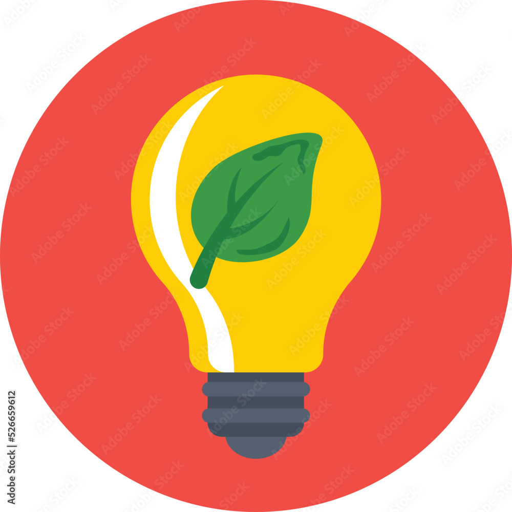 Eco Bulb Vector Icon