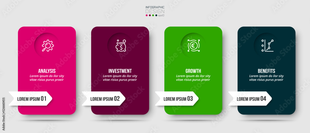 Infographic template business concept with step. Infographic template business concept with step.