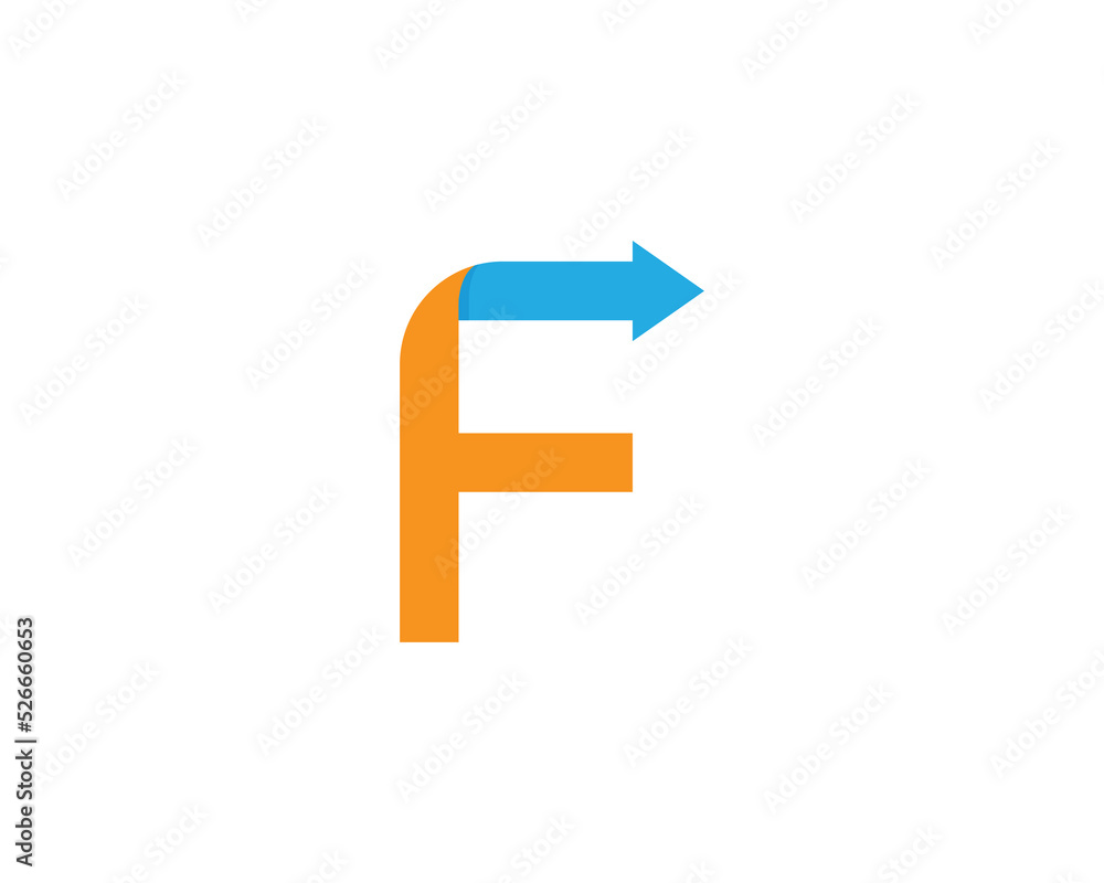 Initial Letter F Arrow Logo Concept icon sign symbol Design Element Line Art Style. Marketing, Logistic, Business Logotype. Vector illustration template Initial Letter F Arrow Logo Concept icon sign symbol Design Element Line Art Style. Marketing, Logistic, Business Logotype. Vector illustration template