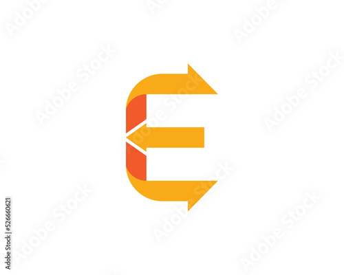 Free Download Initial Letter E Arrow Logo Concept icon sign symbol Design Element Line Art Style. Marketing, Logistic, Business Logotype. Vector illustration template  - GFXLoad