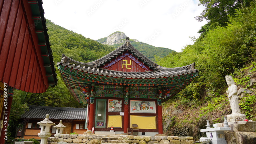 the landscape of Seokgolsa Temple in Miryang, Korea