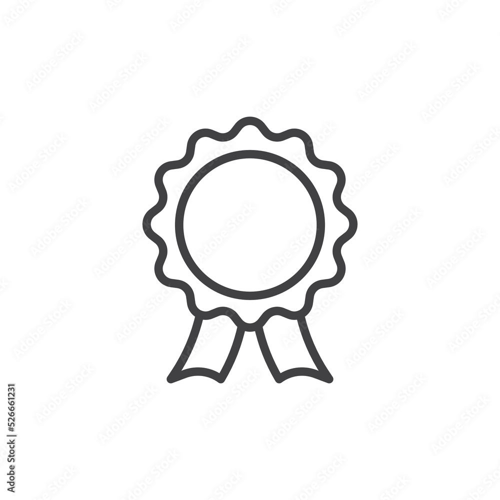 Award badge line icon