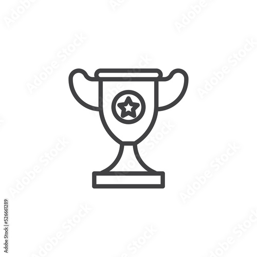 Champion cup line icon