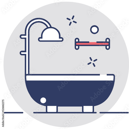 Bathtub Vector Icon
