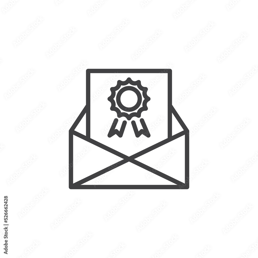 Congratulations message line icon Congratulations message line icon