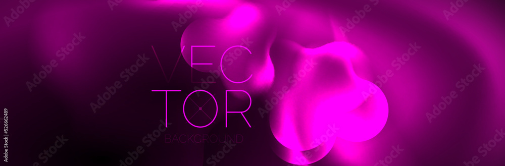 Glowing neon lights abstract shapes composition. Magic energy concept. Template for wallpaper, banner, background or landing Glowing neon lights abstract shapes composition. Magic energy concept. Template for wallpaper, banner, background or landing