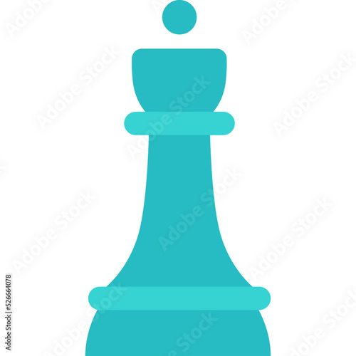 Business strategy icon chess piece flat vector
