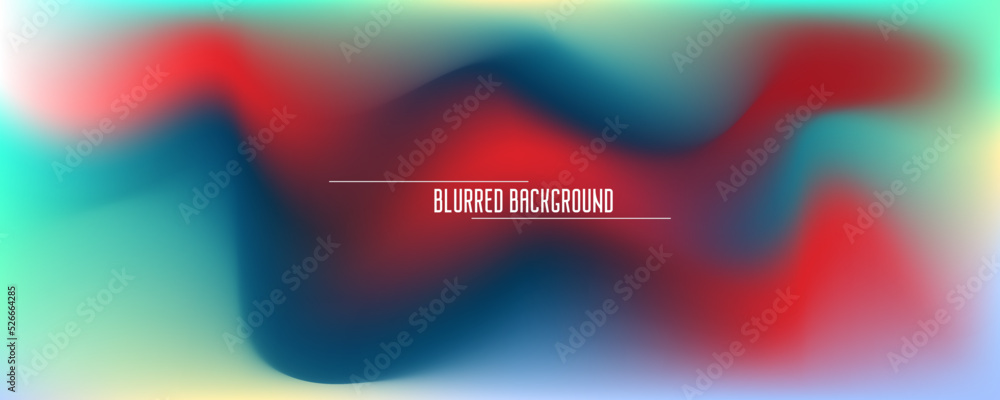 Red and blue colored blurred background .gradient Smoke effect banner. Vector illustration