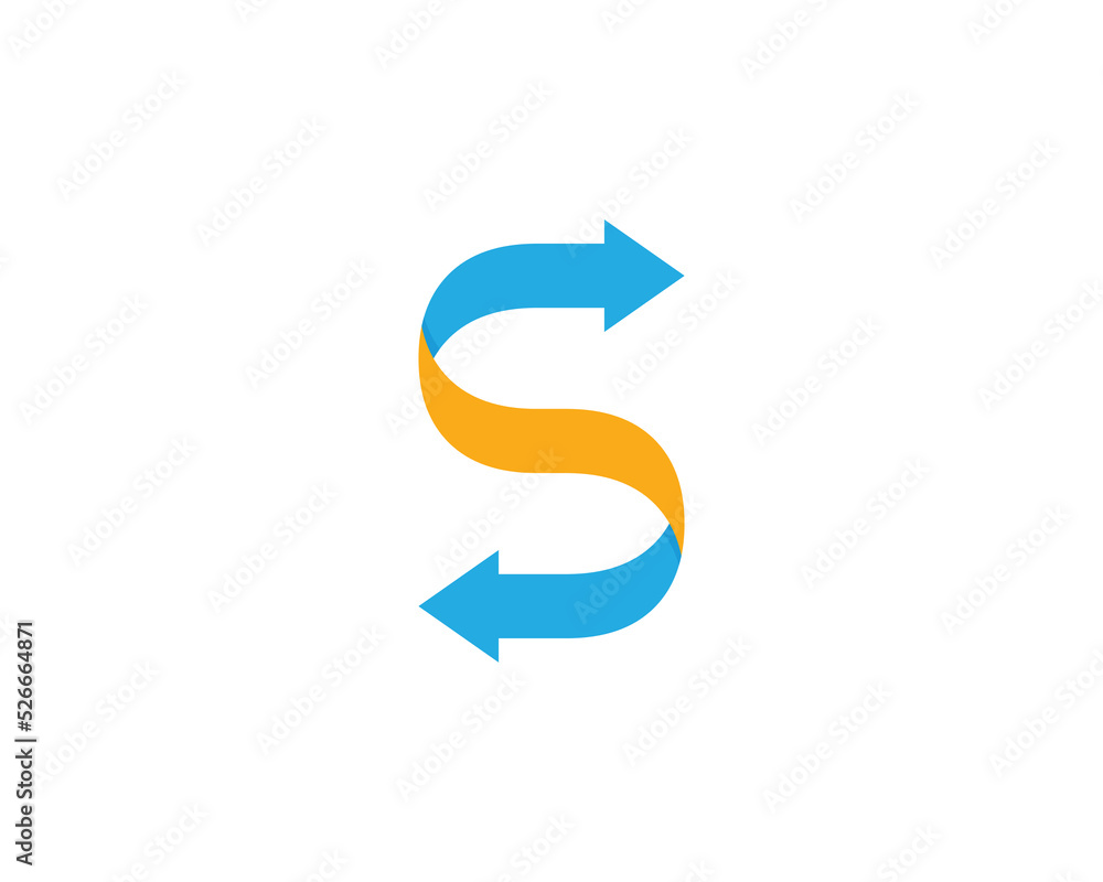 Initial Letter S Arrow Logo Concept sign icon symbol Design Element Line Art Style. Marketing, Logistic, Business Logotype. Vector illustration template Initial Letter S Arrow Logo Concept sign icon symbol Design Element Line Art Style. Marketing, Logistic, Business Logotype. Vector illustration template
