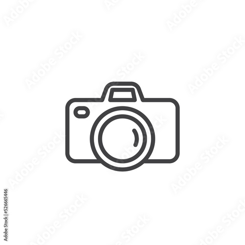 Photo camera line icon photo