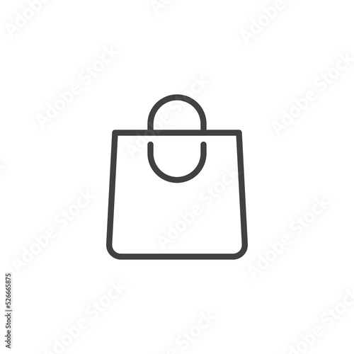Shopping bag line icon