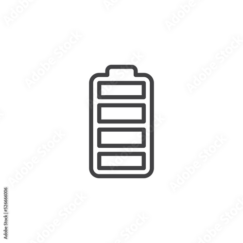 Battery charge line icon