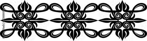 engraved ornament element design for border, editable color