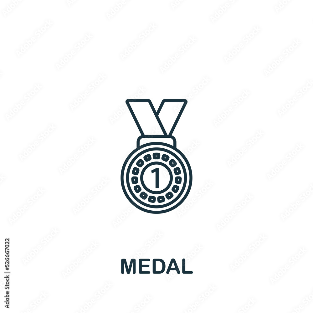 Medal icon. Line simple Success icon for templates, web design and infographics Medal icon. Line simple Success icon for templates, web design and infographics