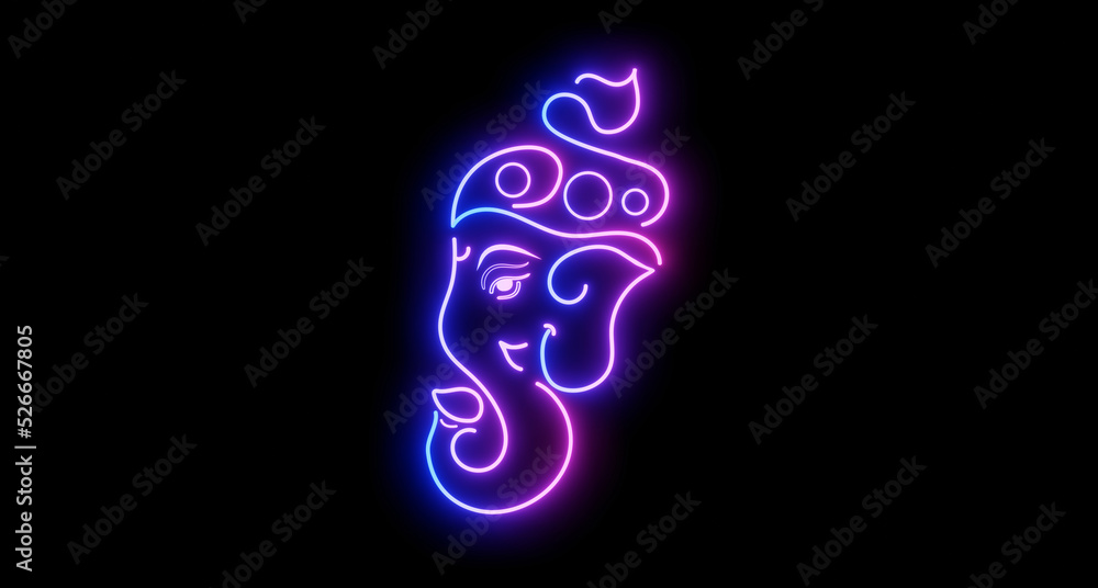 god ganesha images neon glowing light ganesh chaturthi 2022 image god ganesha images neon glowing light ganesh chaturthi 2022 image