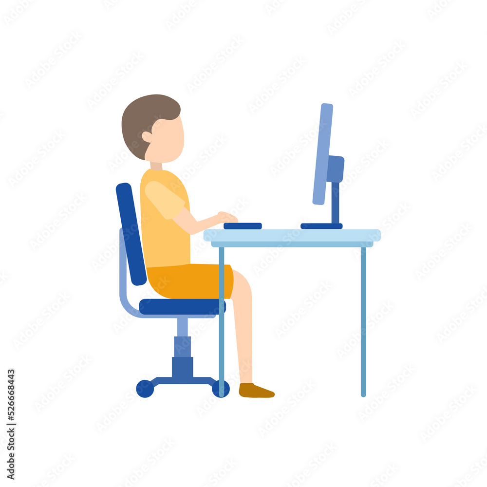 Man working on computer. Man working on computer.