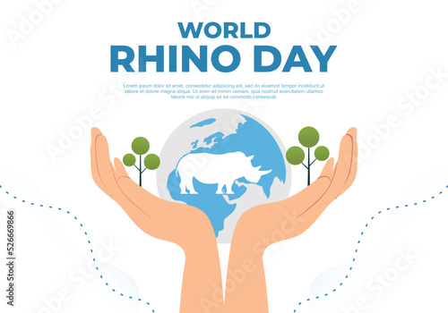 World rhino day background ...