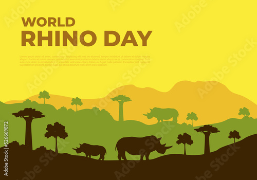 World rhino day background ...