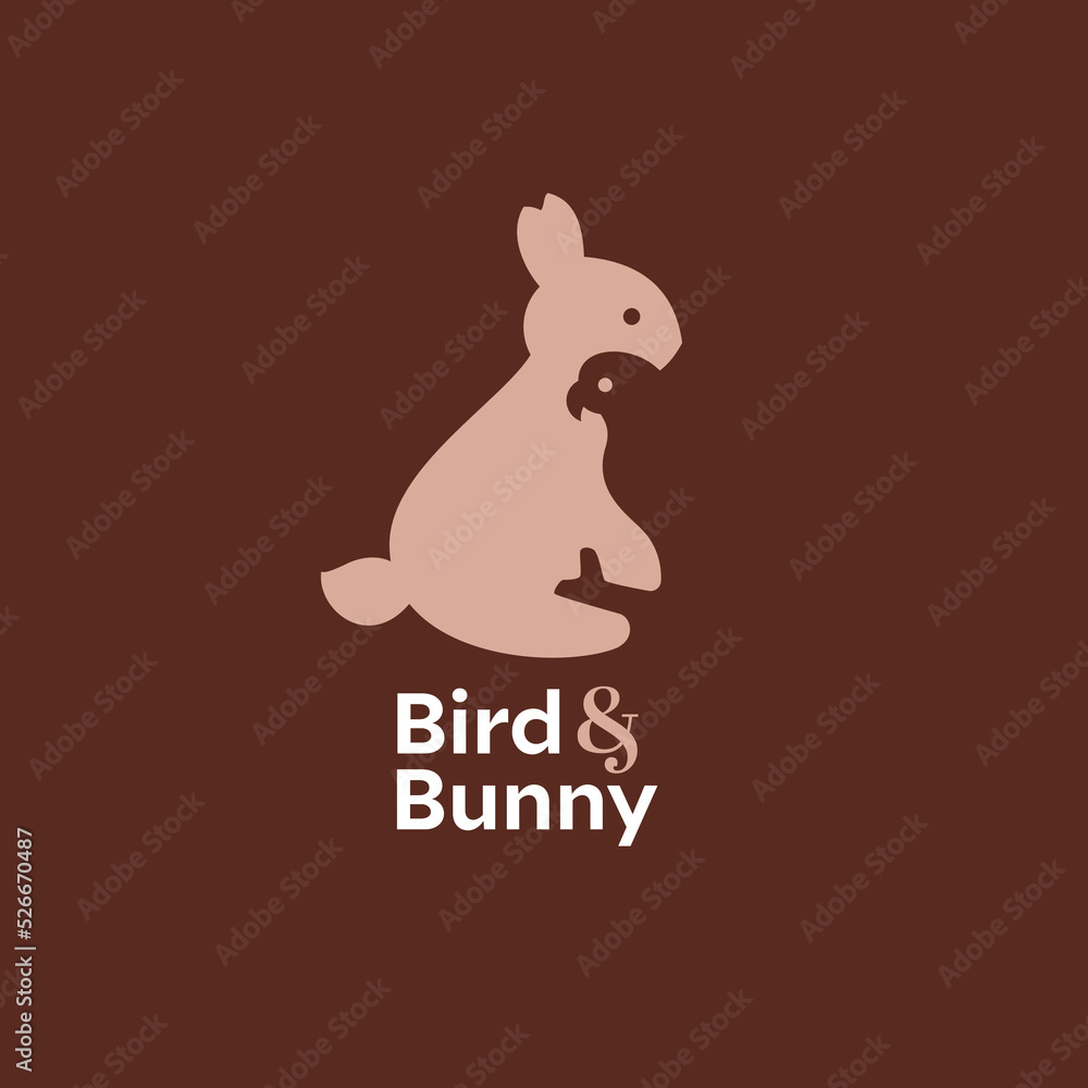 Obraz premium Bird Rabbit Logo