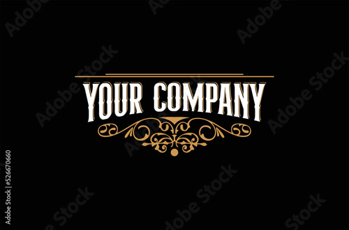 Modern Floral Vintage Logo Design