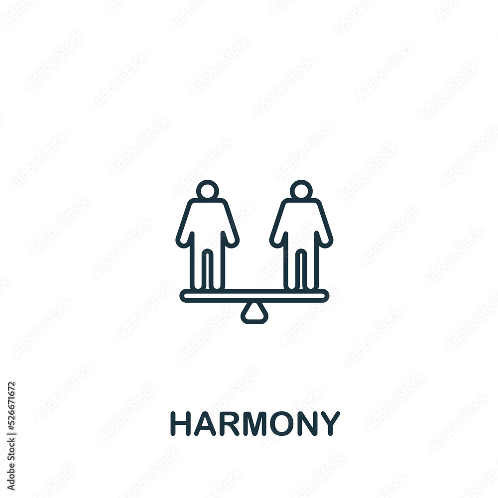 Harmony icon. Line simple icon for templates, web design and infographics Harmony icon. Line simple icon for templates, web design and infographics