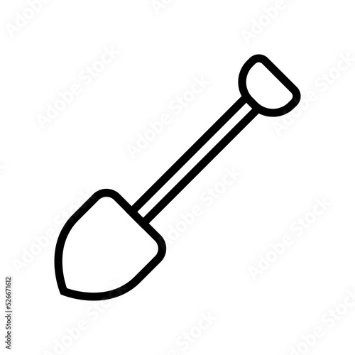 garden shovel icon design. simple garden tool illustration