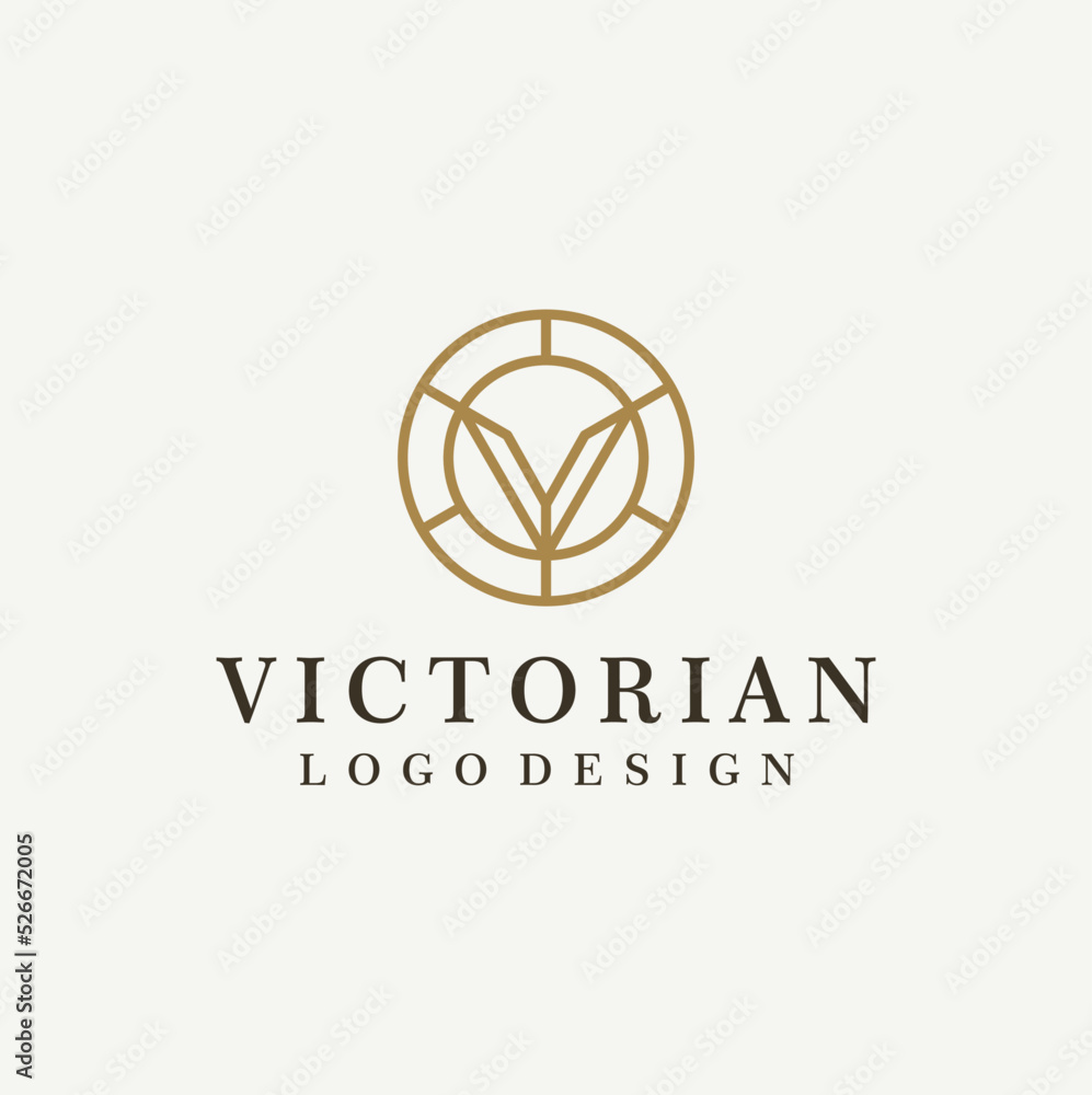 Classic Premium Luxury Initial Letter V Victorian with royal golden vintage circle logo design Classic Premium Luxury Initial Letter V Victorian with royal golden vintage circle logo design