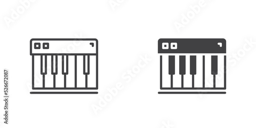 Electronic piano key icon