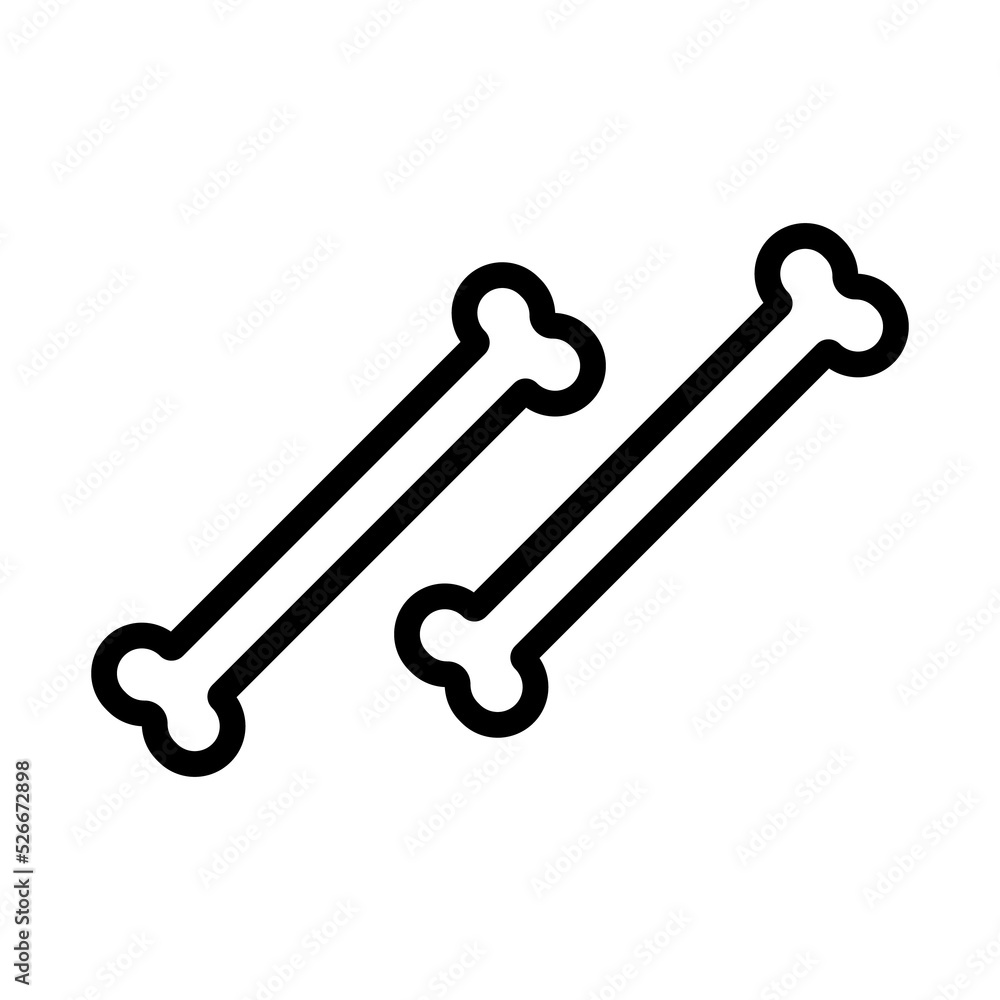 bone icon design. simple halloween theme illustration bone icon design. simple halloween theme illustration