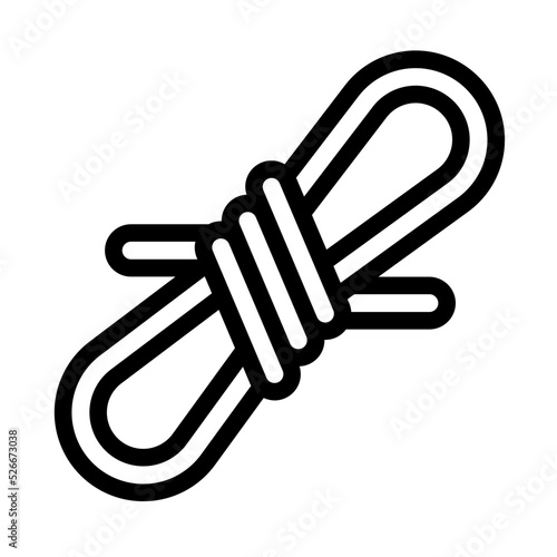 rope icon in detailed outline style