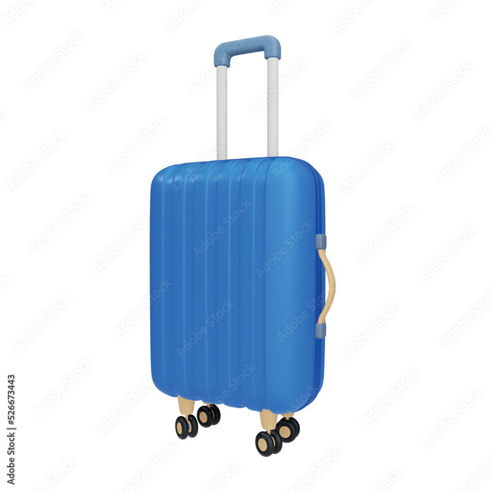 Suitcase 3d rendering isometric icon. Suitcase 3d rendering isometric icon.