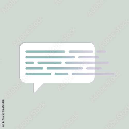 Disappearing Messages in the online messenger app - feature that provides additional privacy. Vector bubble icon in flat design