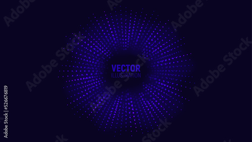 Wallpaper Mural Futuristic light particles explosion. Abstract vector illustration with glowing particles with depth of field effect. Big Data concept. HUD Design Element. Concept of cyber tunnel in cyberspace. Torontodigital.ca