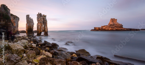 Rocky cliffs in the Black Sea are well suited for long exposure photography near the city of Bağırganlı istanbul photo