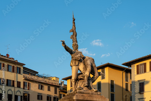Italy, Tuscany, Florence, Monument to Those Fallen at Battle of Mentana