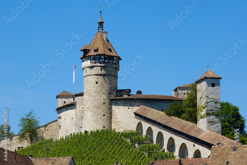 Switzerland, Canton of Schaffhausen, Schaffhausen, Exterior of Munot fort in sunlight photo