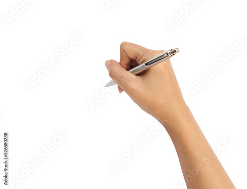 Fototapete hand with pen writing