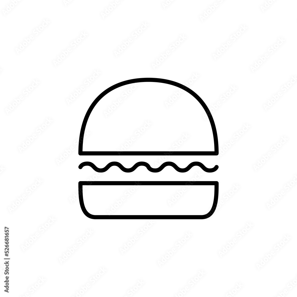 Obraz premium Burger icon vector for web and mobile app. burger sign and symbol. hamburger