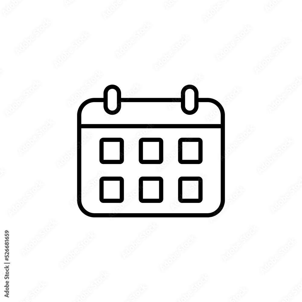 Calendar icon vector for web and mobile app. Calender sign and symbol. Schedule icon symbol Calendar icon vector for web and mobile app. Calender sign and symbol. Schedule icon symbol