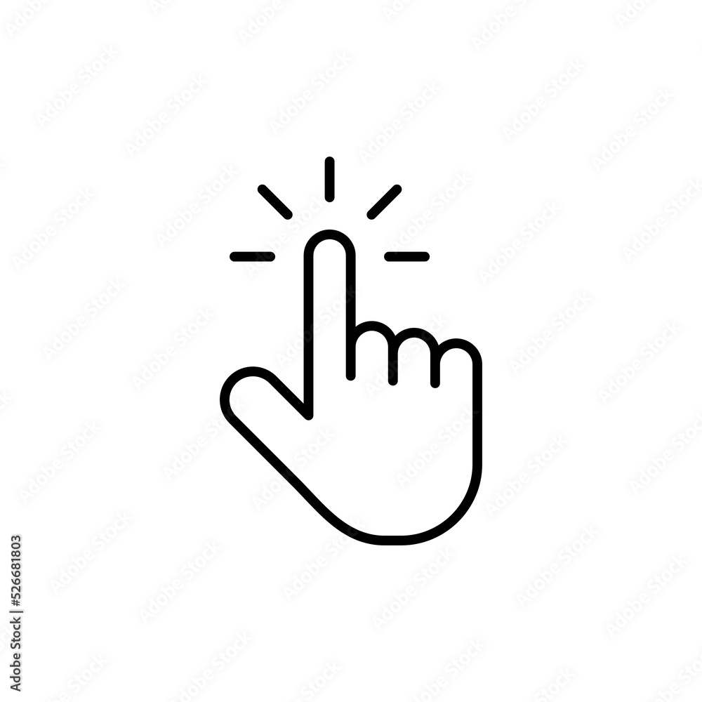 Hand cursor icon vector for web and mobile app. cursor sign and symbol. hand cursor icon clik Hand cursor icon vector for web and mobile app. cursor sign and symbol. hand cursor icon clik
