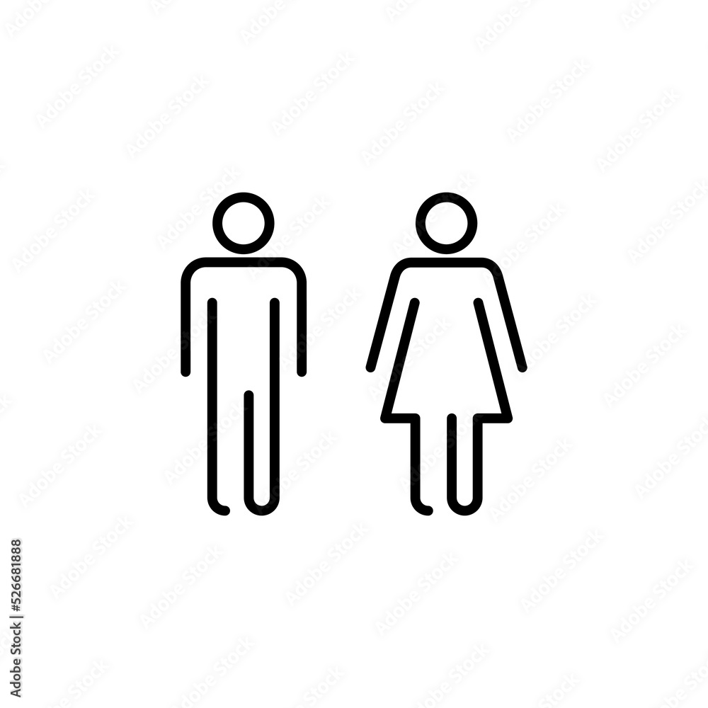Man and woman icon for web and mobile app. male and female sign and symbol. Girls and boys Man and woman icon for web and mobile app. male and female sign and symbol. Girls and boys