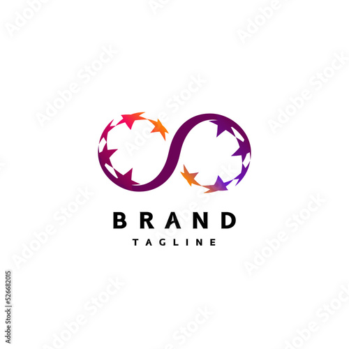 Infinity Symbol Of The Spinning Stars. The Stars rotate to form the Infinity Symbol.