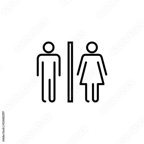 Toilet icon for web and mobile app. Girls and boys restrooms sign and symbol. bathroom sign. wc, lavatory