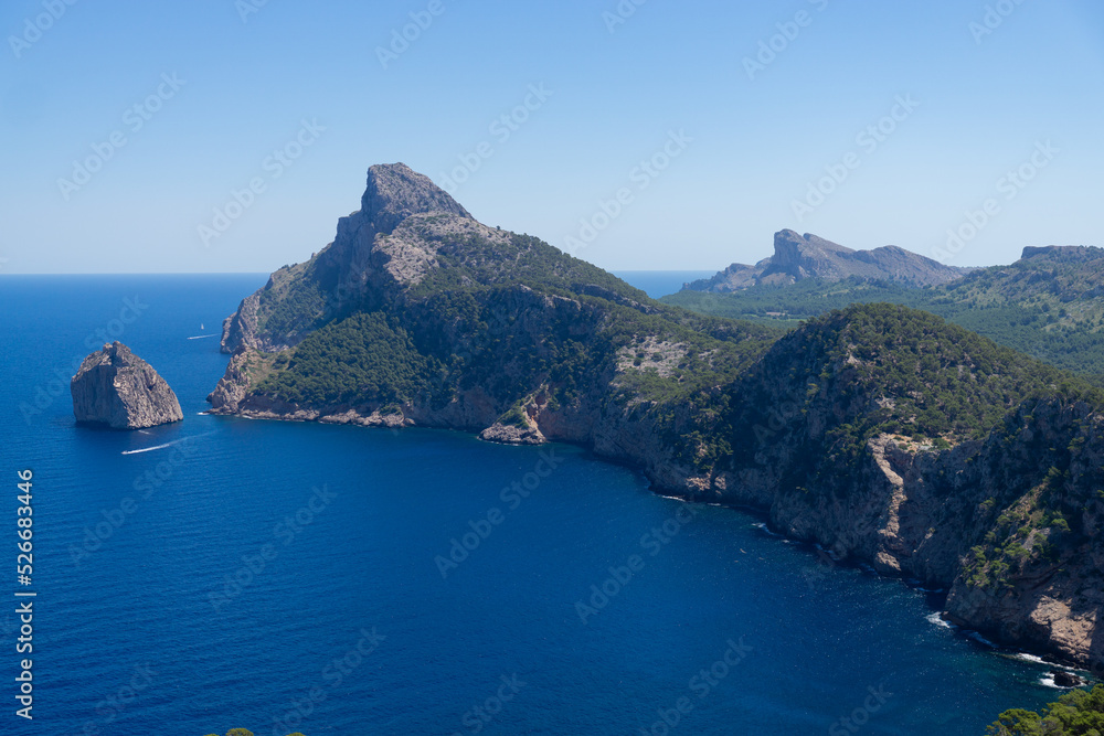 Views from the viewpoint es Colomer, in Mallorca, the Balearic Islands, Spain. Views from the viewpoint es Colomer, in Mallorca, the Balearic Islands, Spain.
