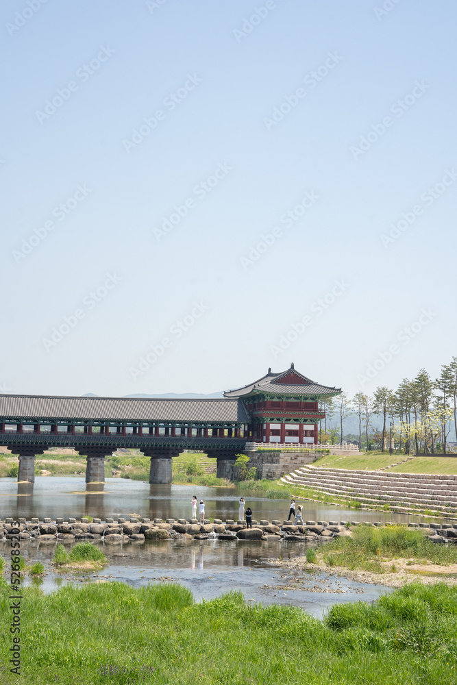The Beautiful View of Gyeongju Woljeonggyo Bridge